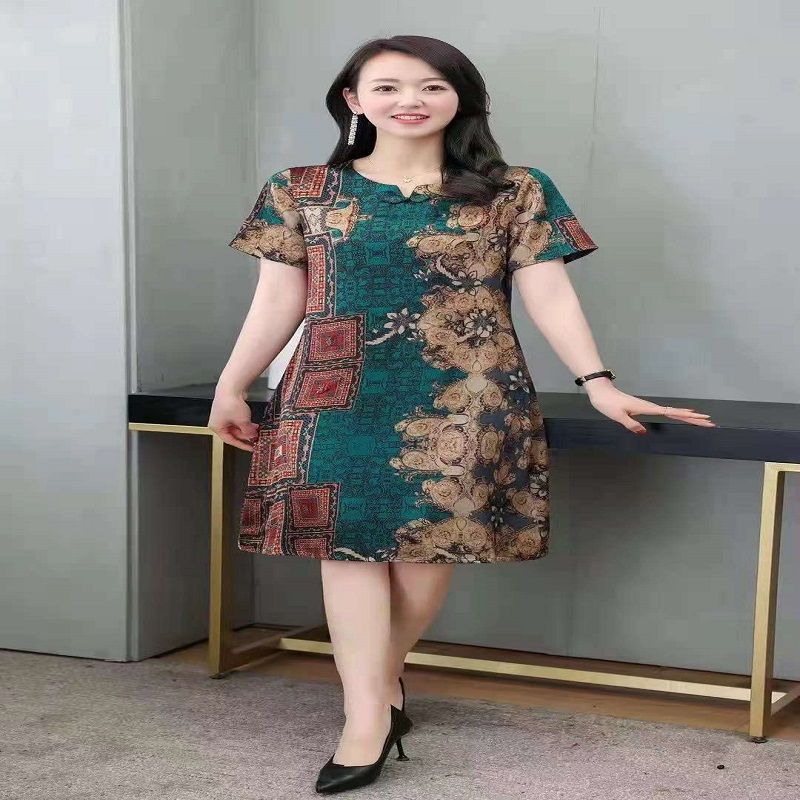妈妈夏装衬衫50岁60中老年女装夏季短袖上衣大码老人印花衬衣开衫28