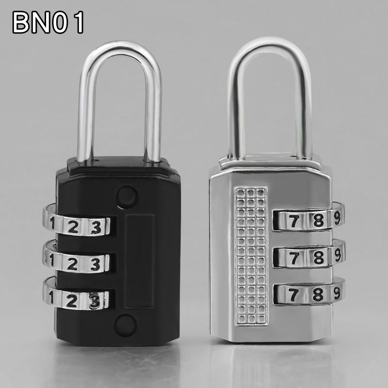 锌合金密码挂锁 健身房密码锁柜门行李箱包25MM产品图