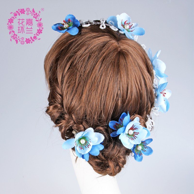 Jialan Accessories Yiwu Factory directly sells Japanese and Korean bride headwear, wedding photography, travel photography headwear, earrings, hairpins, studio crown sets detail image 16