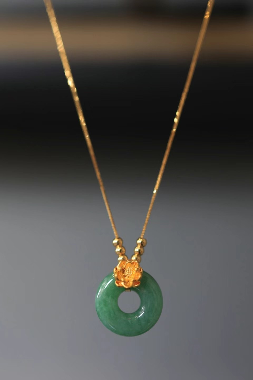 足金小花翡翠项链 精致百搭款 送人自留都是不错的选择 性价比超高详情图1