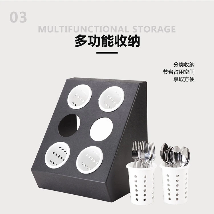 A black set of various condiments in white detail image 6