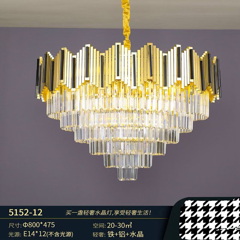 Light luxury crystal chandelier, living room chandelier, bedroom chandelier, dining room chandelier, modern style chandelier