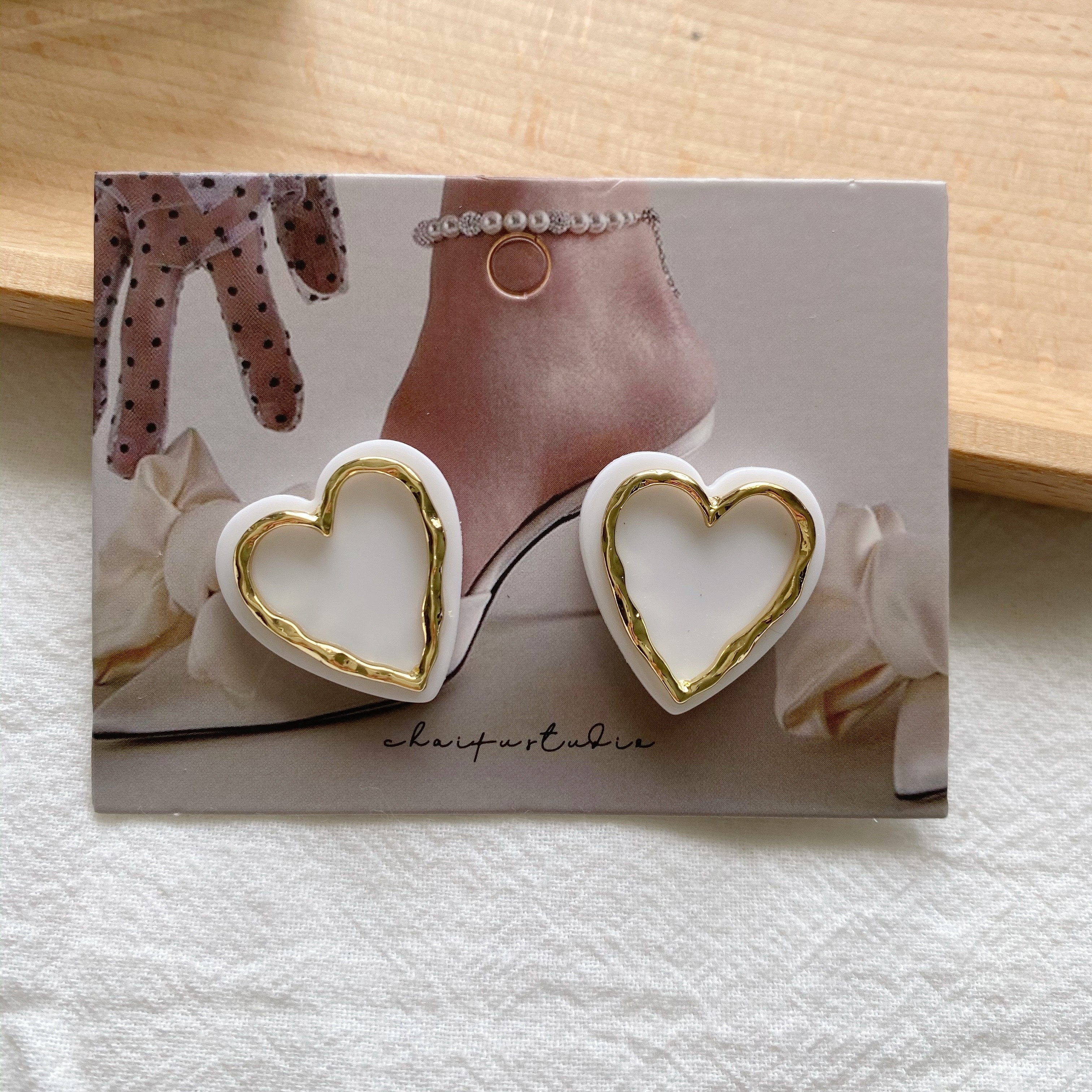 法式复古爱心金属亚克力耳环女S925银针韩国简约百搭气质耳钉耳饰星露饰品1详情图4