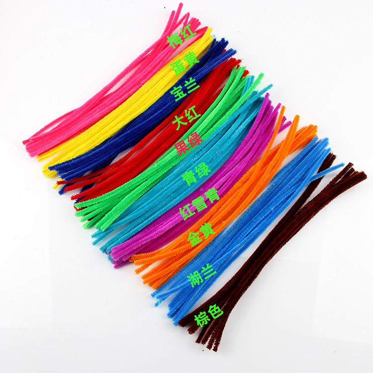 Xingsheng 10-color Mixed OPP bagged Wool strips, wool roots, twist rods, DIY Accessories, Art, Kindergarten Children's handicraft Materials 01 Application Scenario