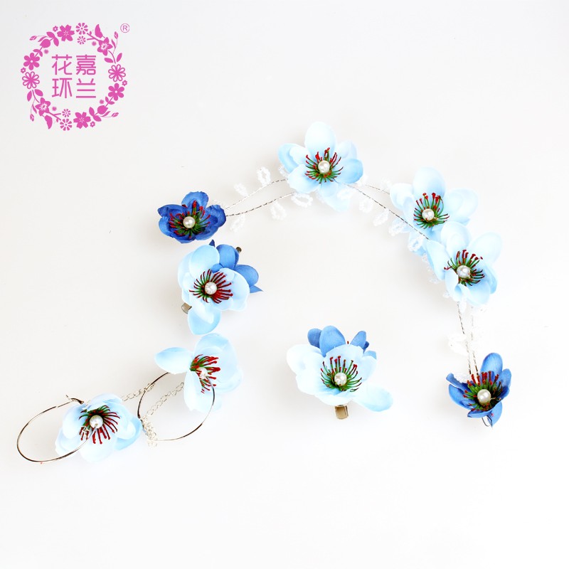 Jialan Accessories Yiwu Factory directly sells Japanese and Korean bride headwear, wedding photography, travel photography headwear, earrings, hairpins, studio crown sets detail image 5