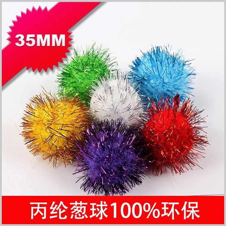 Xingsheng 3.5cm eco-friendly scallion balls, gold thread balls, polypropylene Balls, 01 Christmas accessories, packaging, price details, private chat, DIY accessories, decoration accessories, clothing accessories