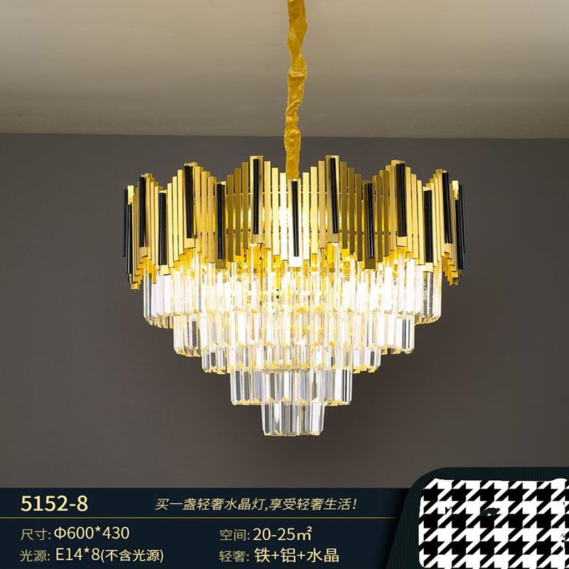 Light luxury crystal chandelier, living room chandelier, bedroom chandelier, dining room chandelier, modern style chandelier Application Scenario