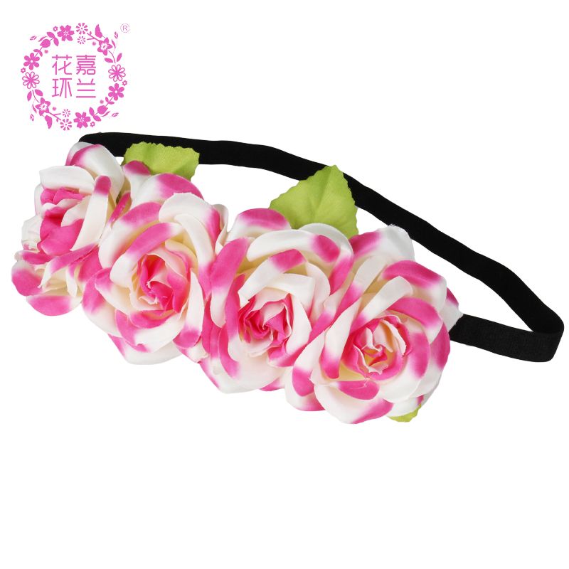 Handcrafted fabric rose flower headbands directly supplied by foreign trade factories are suitable for both adults and children to wear Application Scenario