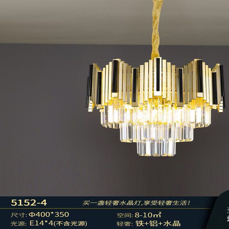 Light luxury crystal chandelier, living room chandelier, bedroom chandelier, dining room chandelier, modern style chandelier details Picture