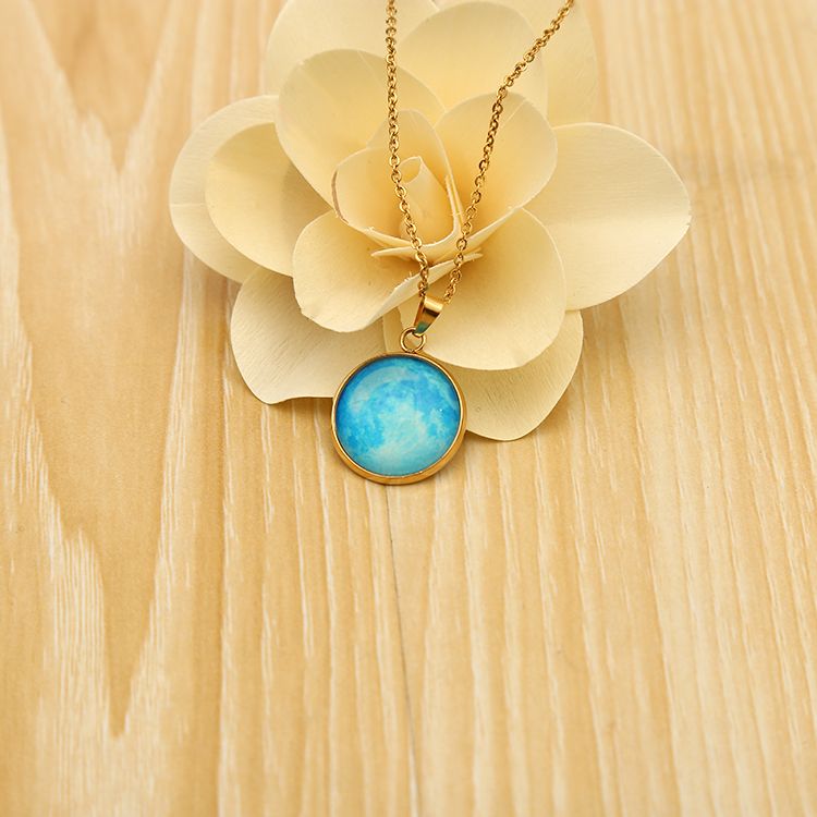 Stainless steel sheet luminous necklace, a popular DIY product, factory direct sales, irresistibly charming Item Picture