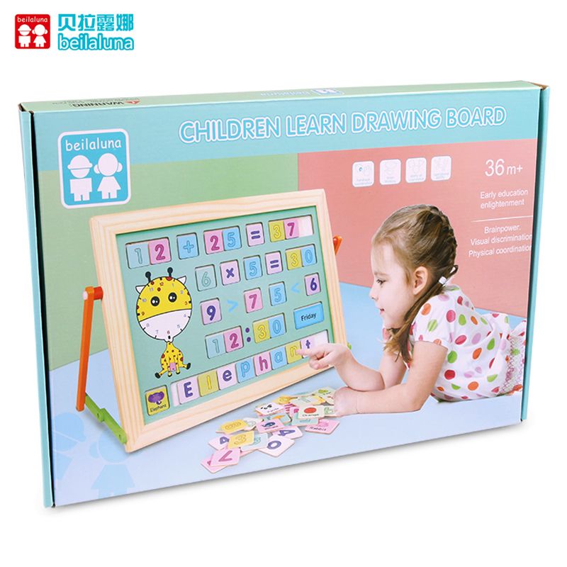 The wooden toy children's learning drawing board is rich in color and highly interesting. It can exercise babies' color recognition and visual ability, cultivate logical thinking ability, and exercise early education enlightenment training. It is a parent-child game Item Picture