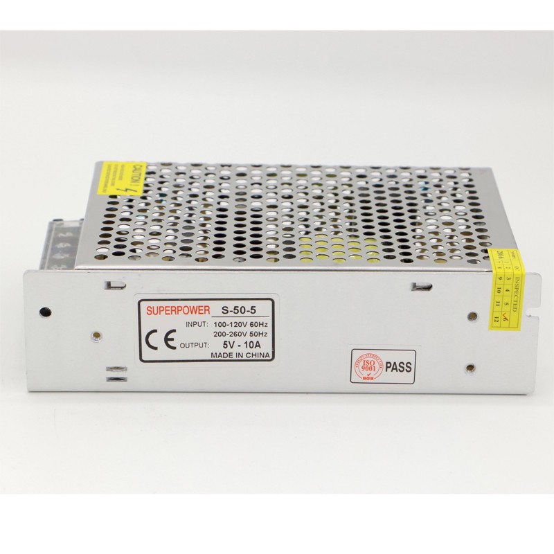 显示屏专用DC5V10A LED开关电源50W安防适配器 五金防水开关酒店插逆变一站式 电源变压器详情图1