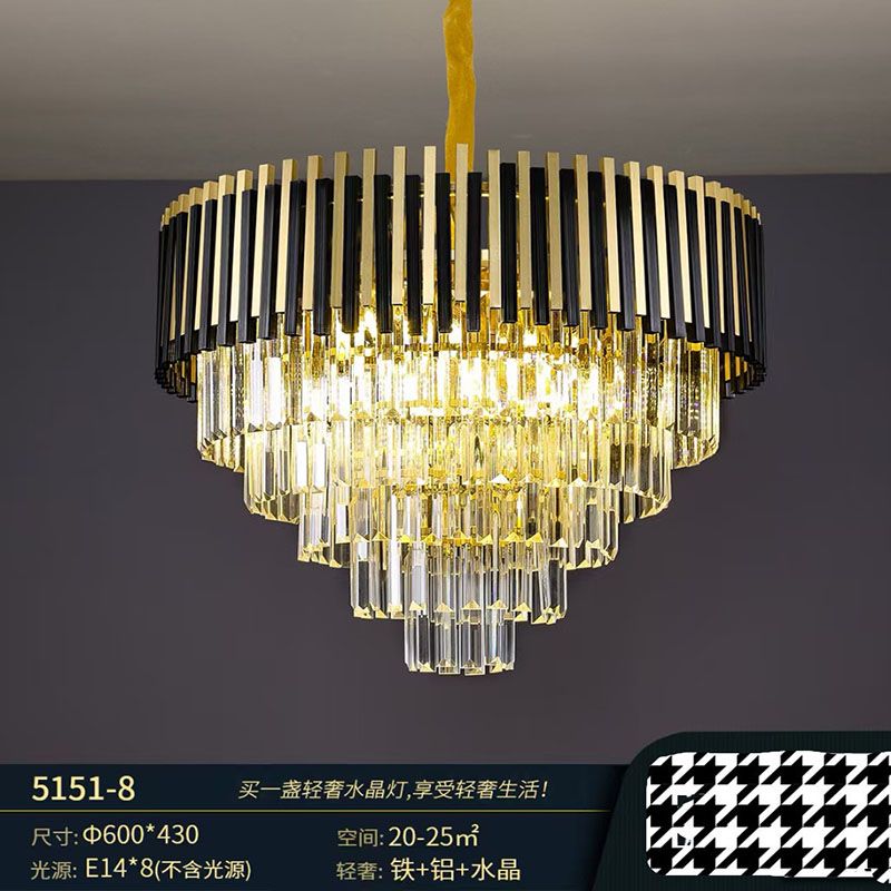 Light luxury crystal chandelier, modern style chandelier, living room chandelier, dining room chandelier, bedroom chandelier details Picture