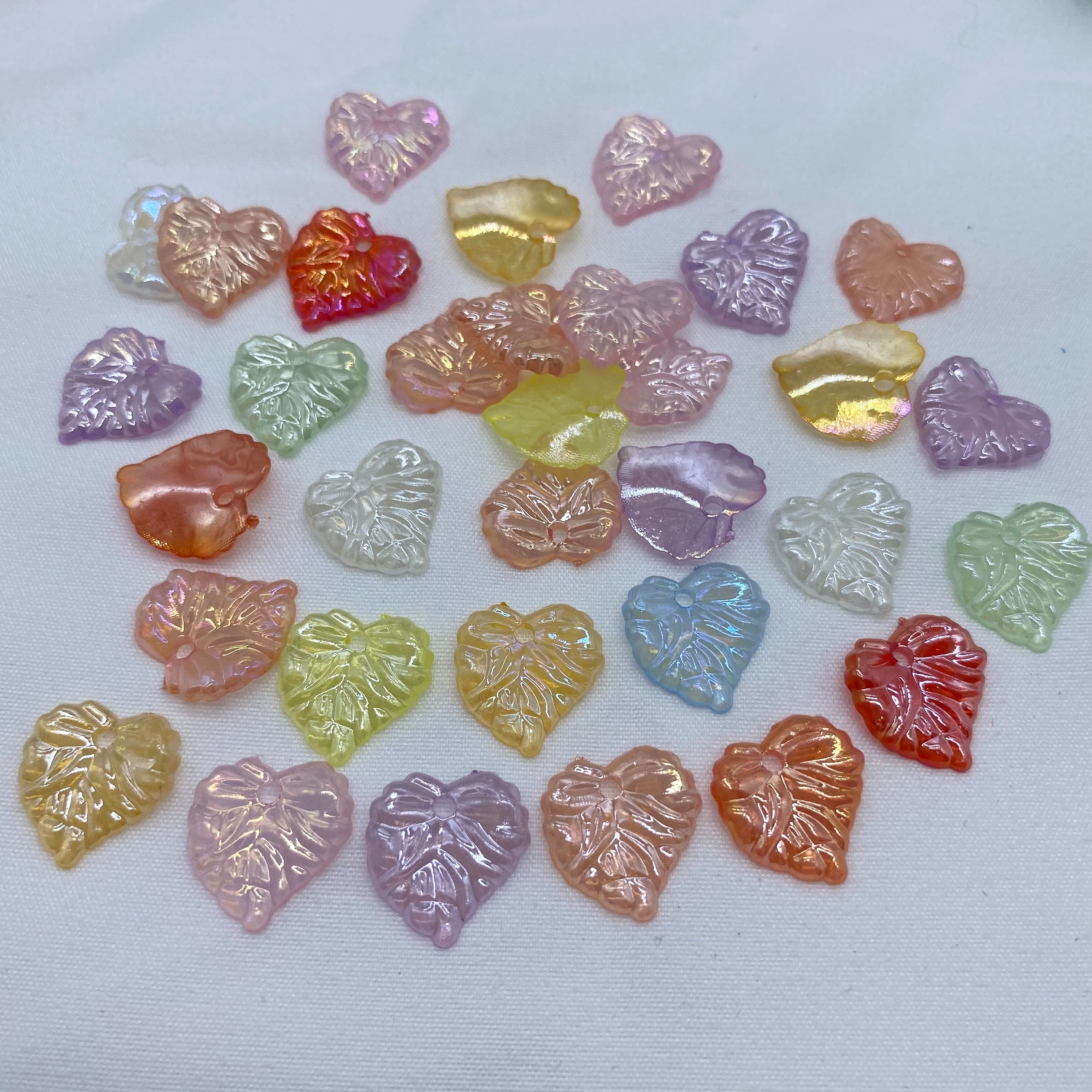 Jelly color-coated ab heart-shaped leaf summer ancient-style clothing headband diy hand-woven accessory