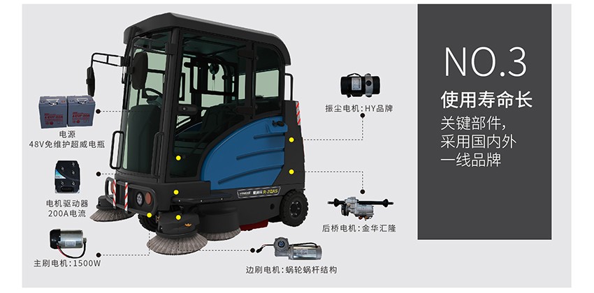 容恩重骑兵扫地车R-ZQS|驾驶式扫地车详情图9