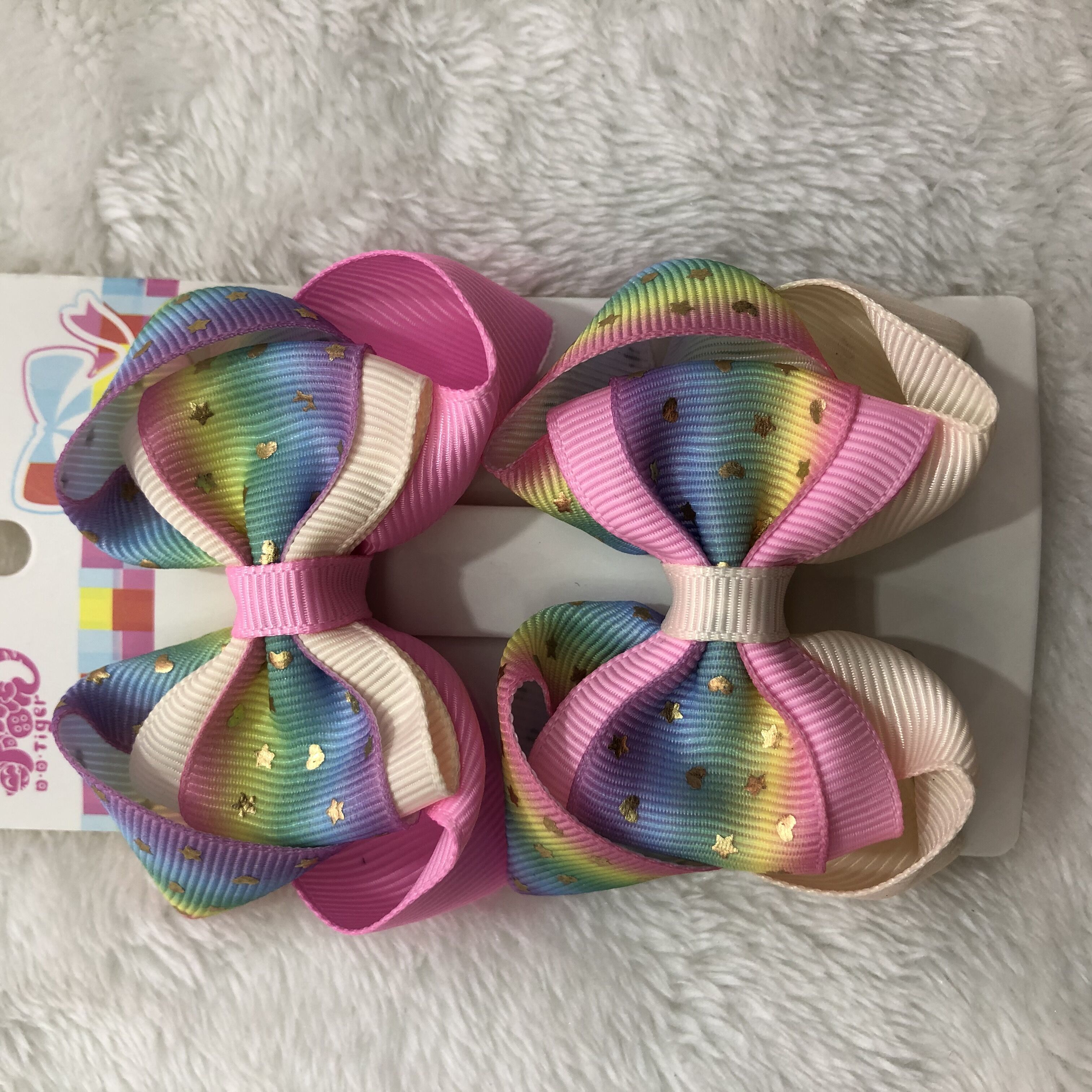 新款儿童扎染蝴蝶结对夹