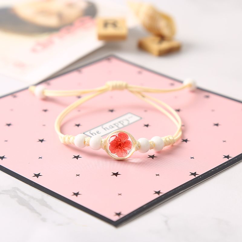 A single genuine dried flower bracelet details Picture