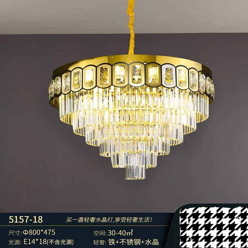 Light luxury crystal chandelier, bedroom chandelier, dining room chandelier, living room chandelier, modern style crystal chandelier detail image 1