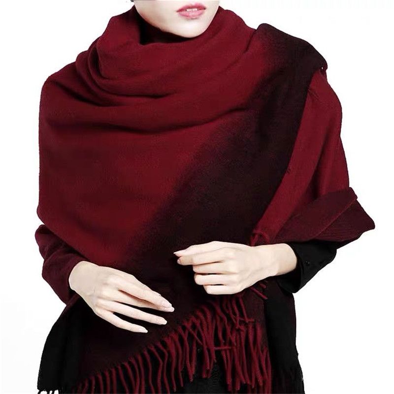 Women's Autumn And Winter Coat Korean Version Of Everything Casual Explosion Lady Retro Trendy Scarf 30876