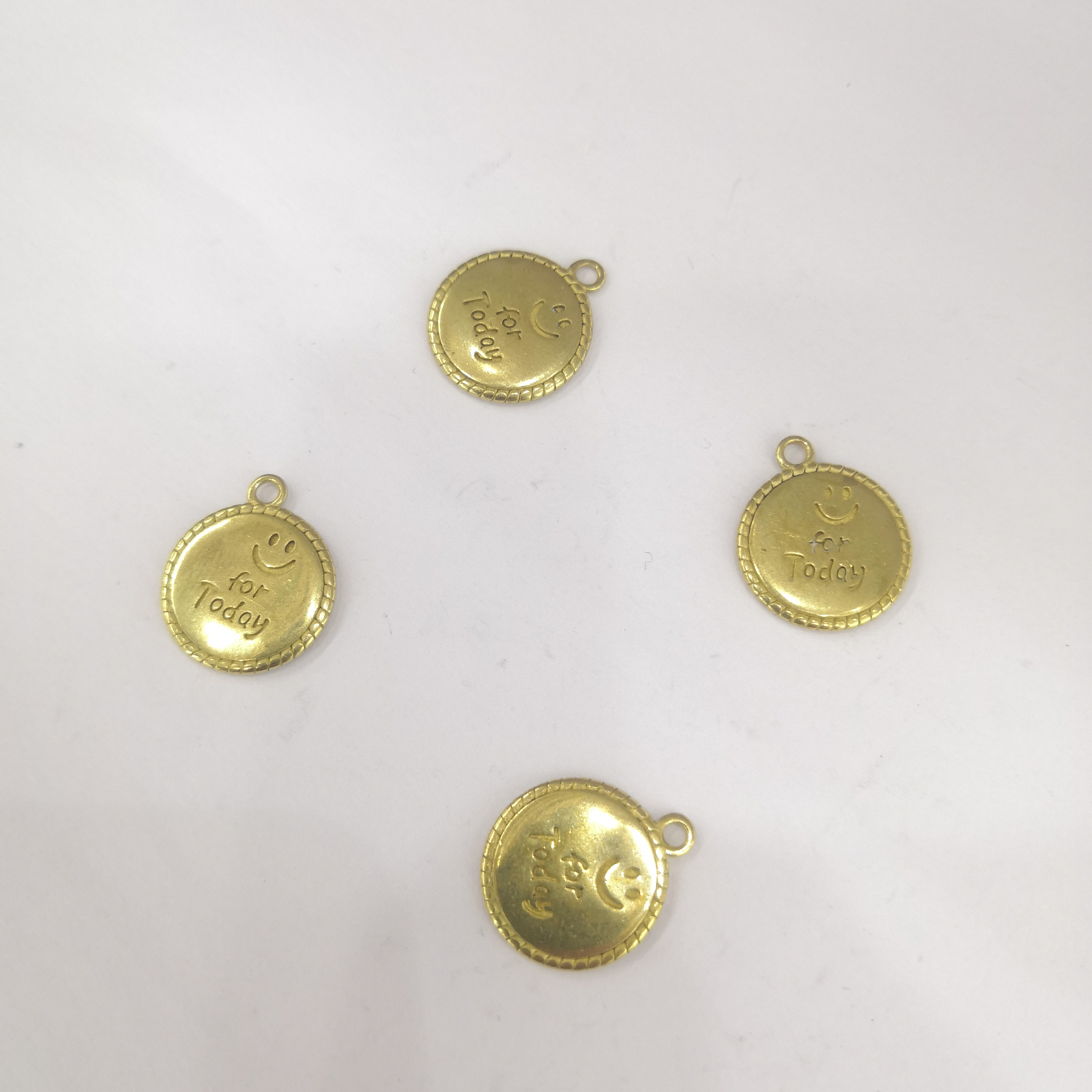 Cast copper double face smiling face hanging