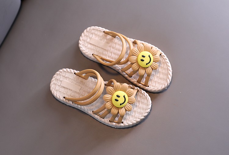 Girls Cute Slippers Indoor Four Seasons Children's Flip-Flops Female Summer Children Home Bath Non-Slip Soft Bottom Princess Wear Outside Specification drawing