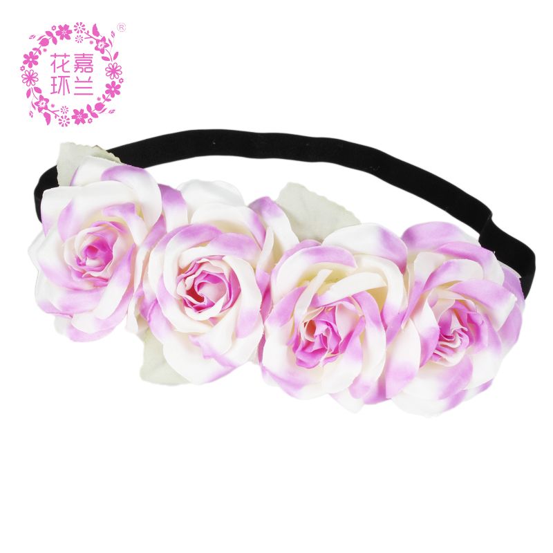 Handcrafted fabric rose flower headbands directly supplied by foreign trade factories are suitable for both adults and children to wear