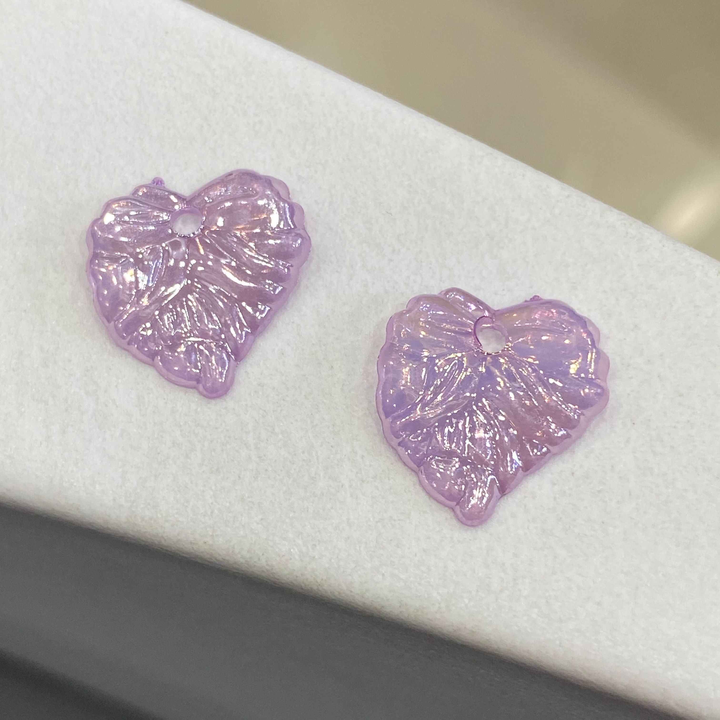 Jelly color-coated ab heart-shaped leaf summer ancient-style clothing headband diy hand-woven accessory Item Picture