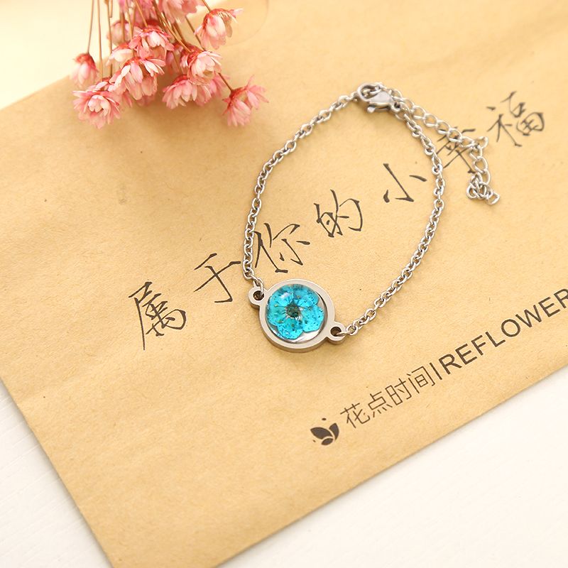 Steel Dry Flower Bracelet Network Red Explosive Diy Factory Direct Sales Invincible Charming Specification drawing