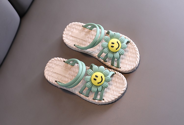 Girls Cute Slippers Indoor Four Seasons Children's Flip-Flops Female Summer Children Home Bath Non-Slip Soft Bottom Princess Wear Outside undefined