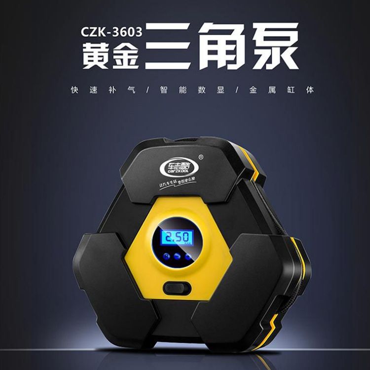 Chezhiku multi-functional car air pump with light 221021cm, tire air pump, car air filling pump, 19 cylinder