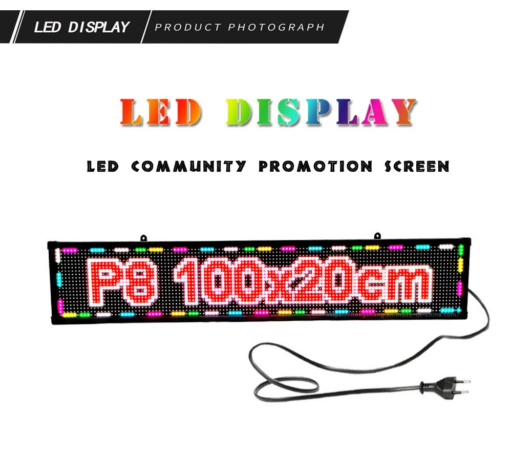 LED显示屏广告屏户外防水彩色门头屏滚动字幕室内走字屏led广告牌详情图1