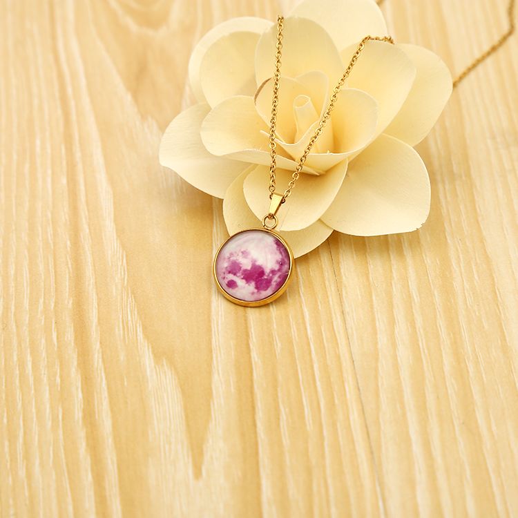 Stainless steel sheet luminous necklace, a popular DIY product, factory direct sales, irresistibly charming Specification image