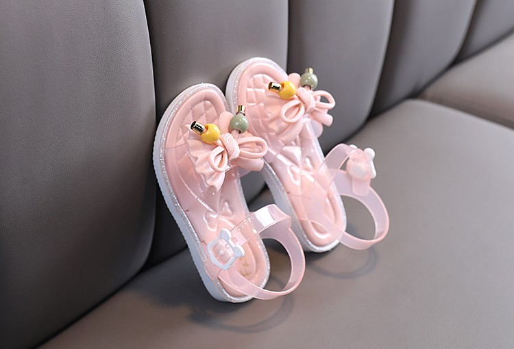 Girls' Sandals Summer New Korean Version Of Large Children's Casual Flat Soft Soled Princess Shoes With Little Girls Beach Shoes undefined