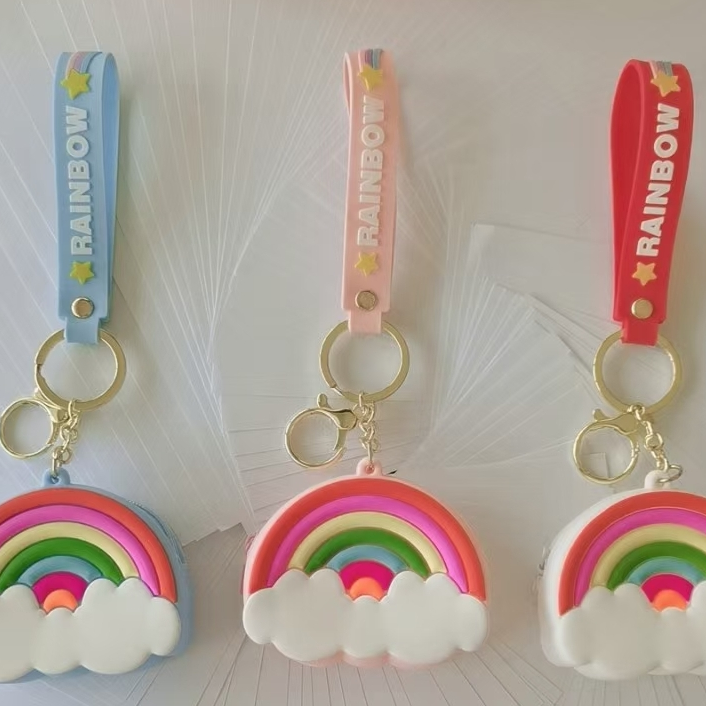 Keychain three-piece set small change bag series mixed