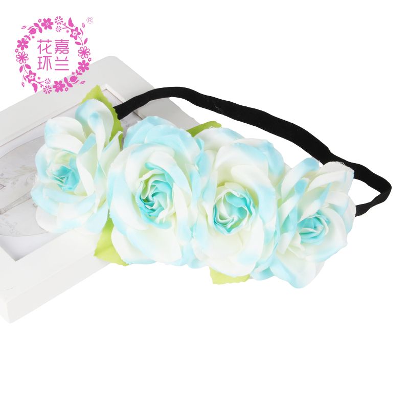 Handcrafted fabric rose flower headbands directly supplied by foreign trade factories are suitable for both adults and children to wear Specification image
