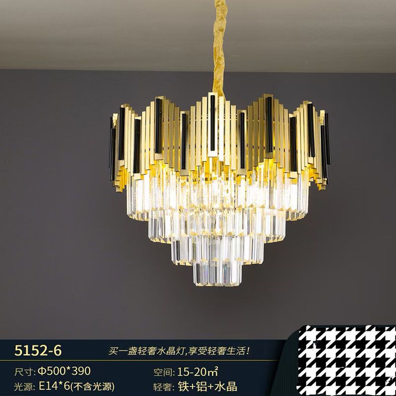 Light luxury crystal chandelier, living room chandelier, bedroom chandelier, dining room chandelier, modern style chandelier Specification image