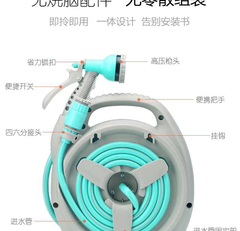 Hot-selling car water gun set, car water pipe, 23*13.5*23CM car high-pressure car wash water gun detail image 8