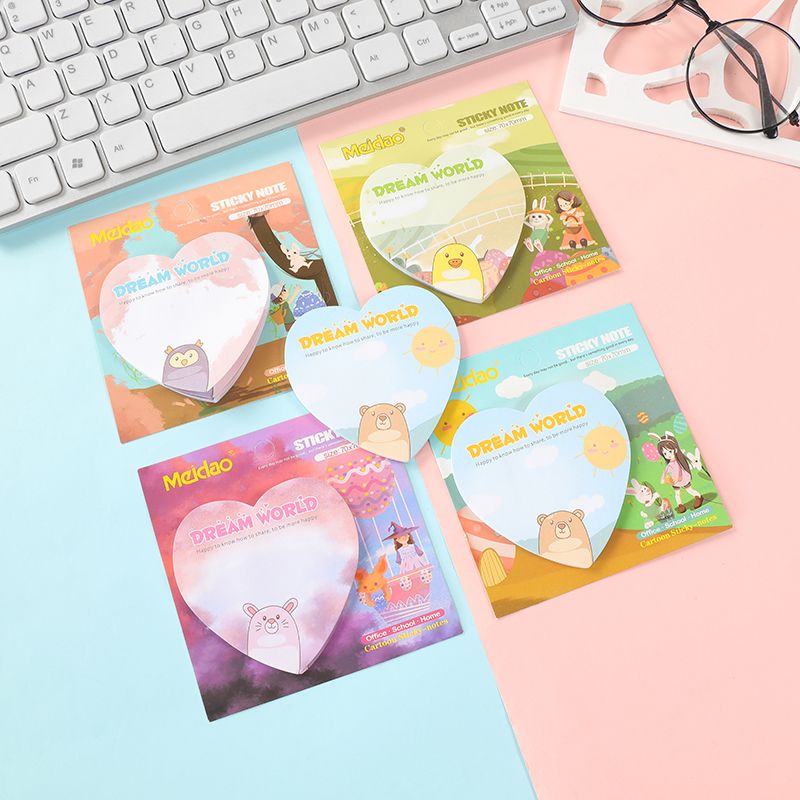 Colorful sticky notes, soul diary theme sticky notes, cartoon pattern sticky notes, stationery wholesale 1058 Item Picture