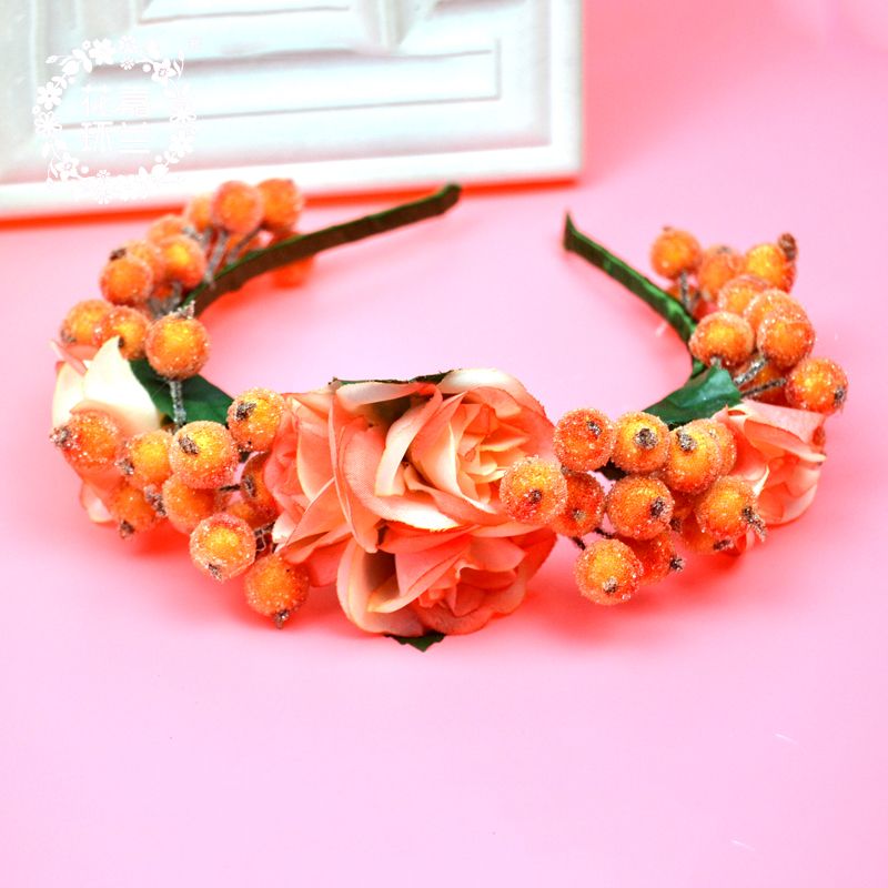 Jia LAN Hua Huan Factory's fashionable new Korean-style bride headwear garland, elegant jasmine bridesmaid headwear, women's hair band, beach garland