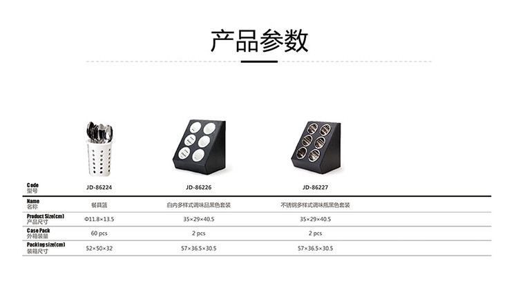 A black set of various condiments in white detail image 7