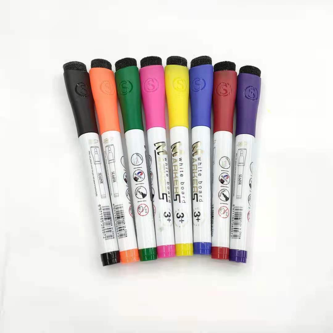 Erasable and adhesive whiteboard pen, magnetic colored whiteboard pen, sponge tip pen case whiteboard pen Specification image