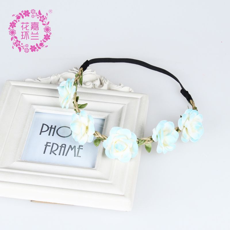 Jialan Accessories' classic European and American style best-selling headwear, Bohemian creative imitation rose flower headband, children's headband Application Scenario