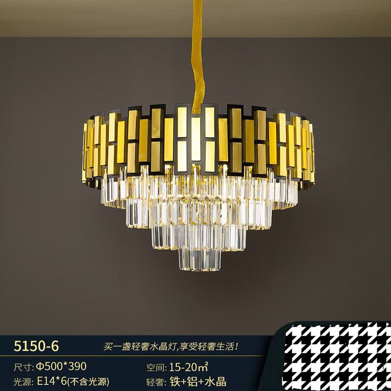 Light luxury crystal chandelier, bedroom crystal chandelier, dining room crystal chandelier, living room crystal chandelier, modern style crystal chandelier Specification image