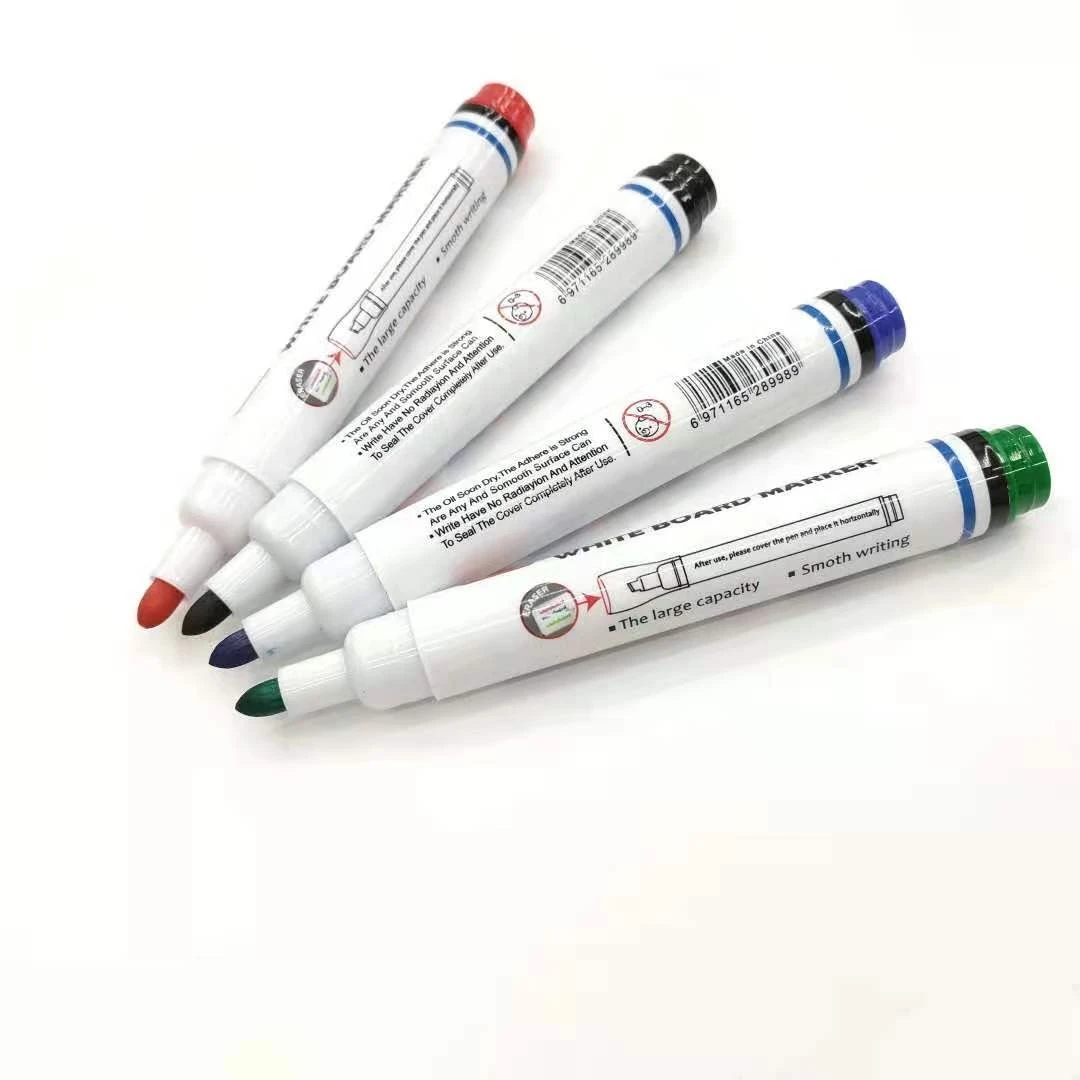 Single-headed 4-color whiteboard pen with magnetic whiteboard pen and erasable felt pen detail image 5