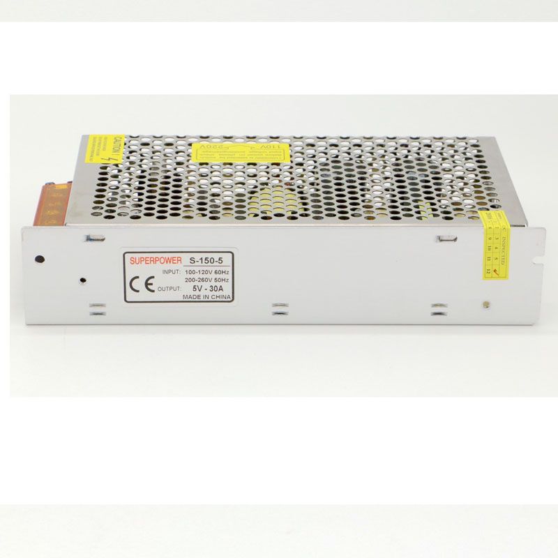显示屏专用DC5V30A LED开关电源150W 五金电料安防适配器 酒店开关插防水逆变器 欧标插座一站式 电源变压器