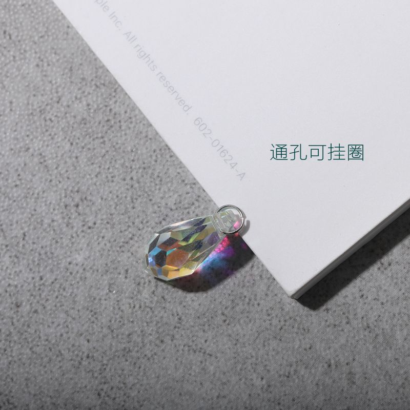 水晶水滴珠散珠DIY做手工耳饰耳环项链串珠材料散装珠子窜珠