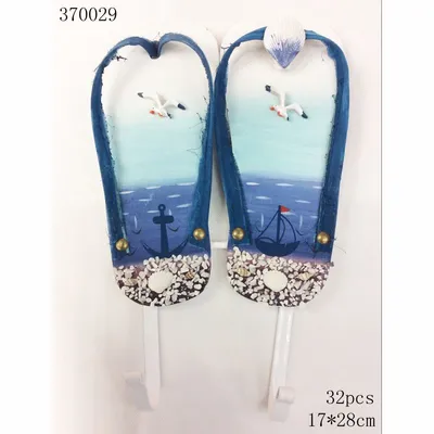 Hongdian Crafts Decoration Decoration Mediterranean Style Home Decoration Slipper Hook 370029