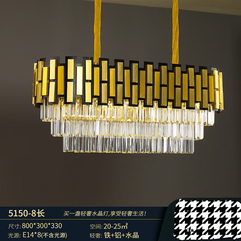 Light luxury crystal chandelier, bedroom crystal chandelier, dining room crystal chandelier, living room crystal chandelier, modern style crystal chandelier detail image 1