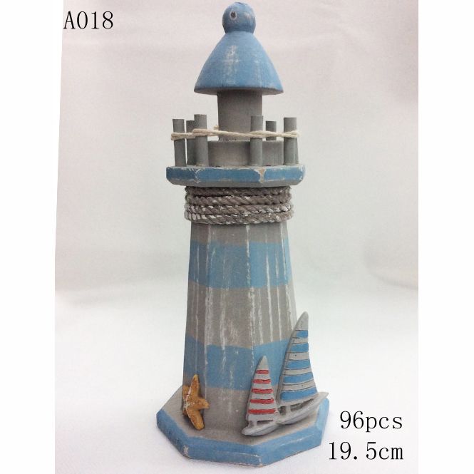 Hongdian crafts decoration pieces Mediterranean style home decoration lighthouse A018 thumbnail