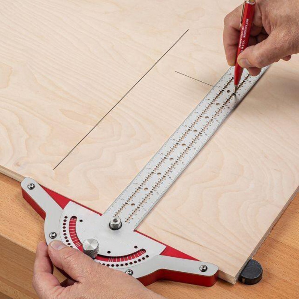 新款Woodworkers Edge Rule边缘量规量尺刻度尺塑料卡尺 木工边尺详情图1